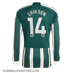 Manchester United Christian Eriksen #14 Replik Auswärtstrikot 2023-24 Langarm